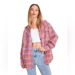 Steve Madden Pink Plaid Jacket